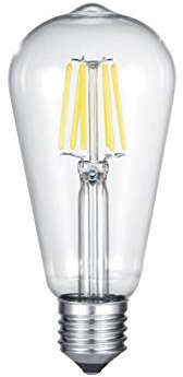 Trio Leuchten LED Leuchtmittel Kolben 987-600, Metall aluminiumfarbig, Glas, 1x 6 Watt, Weiß