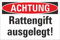 Schild Achtung Vorsicht Rattengift ausgelegt Hinweisschild 3 mm Alu-Verbund 300 x 200 mm