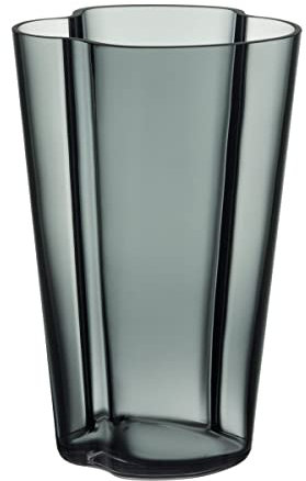 Iittala Vase Aalto 220 mm Grau aus Glas