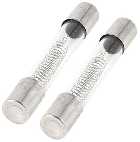 sourcing map 5KV 0.75A 6mm x 40mm Tubos fusibles de vidrio axiales para horno microondas 2 piezas