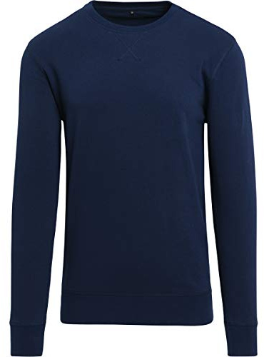 Build Your Brand Light Crew Sweatshirt Blau Light Navy L