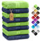 NatureMark 8er Pack Handtücher, 100% Baumwolle, 50 x 100 cm, Handtuch Set Apfelgrün/Navy