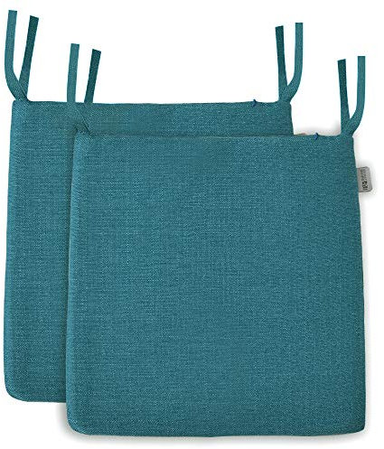 BALCONY & FALCON 2er Set Stuhlkissen, Schwamm Stuhlkissen x 1, Exquisites Stoff Stuhlkissen x 1, Stuhlauflage Sitzkissen Sitzpolster Auflage für Stühle in Haus und Garten Kollektion Mehrere Farben