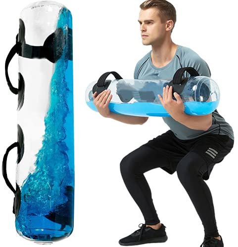 YZBBSH Wassersack Fitness Aqua Bag 15kg 25kg 35kg Water Bag Adjustable Power Bag Tragbare Wasserhantel für Kraft Training Fitness Sport Gewichtstasche (mit Fußpumpe),15kg