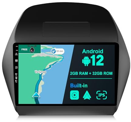 JOYX Android 10 Autoradio Passt für Hyundai IX35 (2010-2017) Mit 2.5D - Rückfahrkamera KOSTENLOS - [2G+32G] - 10.1 Zoll 2 Din - Unterstützen DAB Lenkradsteuerung 4G WiFi Bluetooth Carplay Android Auto