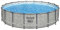 Bestway® Steel Pro MAX™ Ersatz Frame Pool ohne Zubehör Ø 549 x 122 cm, Steinwand-Optik (Cremegrau), rund