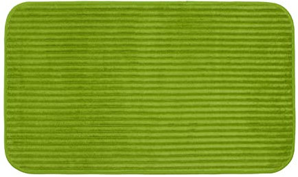 Gözze - Rutschfester Weicher Badeteppich, 100% Polyester, 70 x 120 cm - Dunkelgrün