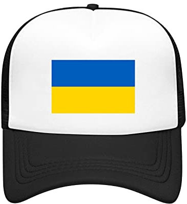 Damen Kopfbedeckung Unisex Ukraine Baseball Cap Mesh Splice Hut für Männer Ukraine Flagge Verstellbare Mütze Atmungsaktive Kappen (B, Einheitsgröße)
