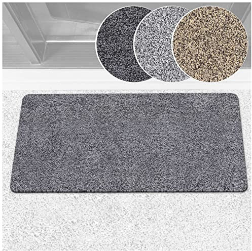 ANRO Schmutzfangteppich Matte Teppich Läufer Flurläufer Bodenbelag Schmutzfangläufer Sauberlaufmatte Meterware Dover Anthrazit 50x100cm