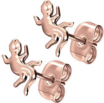 FILANGO 1 Paar Titan Ohrstecker | Gecko | Damen Ohrring Schmuck | Farbauswahl