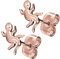 FILANGO 1 Paar Titan Ohrstecker Gecko Damen Ohrring Schmuck Roségoldfarben