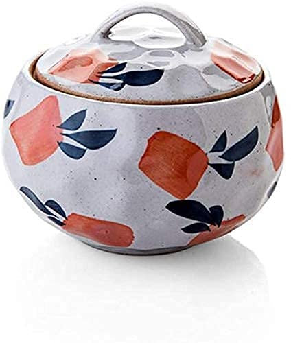 Cacerola de gres de cocina con tapa con tapa olla de sopa de cerámica, olla de barro de loza de calor, Mini cazuela de cerámica
