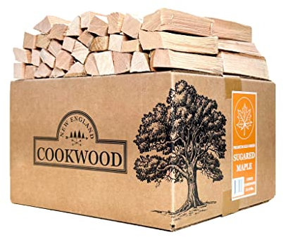 Smoking Chunks - Maple, Beech & Oak. 5 Inch Universal Cooking Firewood - 15lbs. ~1000cuin Premium Kiln Dried Cooking Wood for Grills, Smokers and Ooni, Solo, Bertello Pizza Ovens (Hardwood Blend)