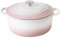 EDGING CASTING Cocotte en fonte émaillée de 5,5 litres avec double poignée, blanc et rose