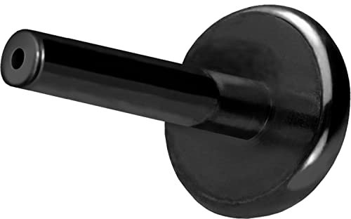 PIERCINGLINE Titan Labret mit Push Fit OHNE AUFSATZ Piercing Ohr Conch Tragus Lippe Nase Medusa Schwarz 1,2x6 mm