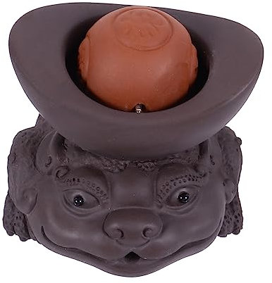 COLLBATH 1pc Toad Tea Pet Ornament Statue Tea Lovers Desktop Decor Model Accessories Pottery Decor Ceramic Serving Tray Purple Clay Chinese Style Purple Clay Teapot