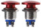 Be In Your Mind 2 Pulsadores Interruptores de Botón Superficie con Cabeza de Seta Roja, Interruptor de Botón Impermeable de Arranque Redondo para Coche, SUV, Camión, Caravana, Barco, 16 mm