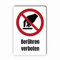 Verbotszeichen/Verbotsschild Zutritt Berühren verboten (P010) - zum markieren von Verbotszonen nach DIN EN ISO 7010