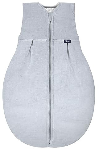 Alvi 4-Season Mull-Schlafsack 4-Jahreszeiten Schlafsack Babyschlafsack Kinderschlafsack ohne Ärmel (100 cm, Sky Way)