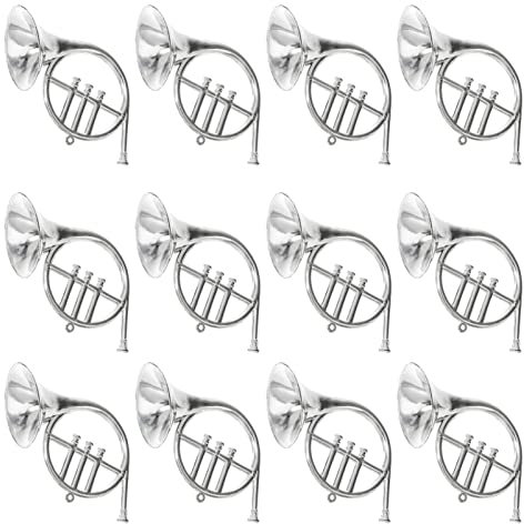 HOMSFOU 12st Musikinstrumentenmodell Trompetenbaumverzierung Mini-trompete Gitarrendesign Weihnachtsbaumschmuck Gitarre Christbaumschmuck Krippenschmuck Miniatur Schmücken Plastik