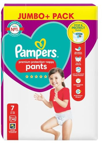 Pampers Premium Protection Windelhöschen, Größe 7, 40 Windeln