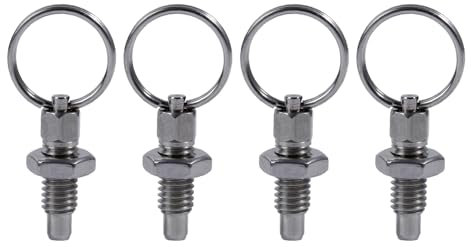 4 pezzi Non Lock-Out manopola stantuffo in acciaio inox perno di bloccaggio a mano retrattile molla stantuffo con manopola in acciaio inossidabile durevole durevole