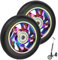 1 Paar 100 mm Scooter-Räder mit ABEC-9-Kugellagern, passend für Razor/Apollo/Cox Swain Stunt-Scooter, Alloy Series Pro Stunt-Scooter-Rad, 2 Ersatz-PVC-Räder, Stunt-Scooter-Rad