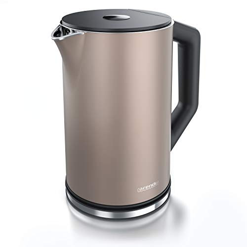 Arendo - Bouilloire Électrique en Acier Inoxydable, Ébullition Rapide, Sélection de la Température 40° à 100 °, ou 4 Températures Prédéfinis, Modell ELEGANT, 1,5L 2200W, Sans BPA, Bronze