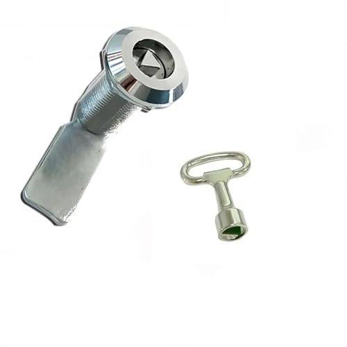 Serrure à came en alliage de Zinc 28/36mm, serrure à cylindre carré triangulaire, serrure à quart de tour for porte d'armoire métallique industrielle, toutes sortes de serrures de boîte, 1 pièce (Col