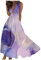 Robe Été Femme Longue - Tailleur Mariage, Soirée, Cache Ventre, Printemps, Grossesse - Bleu M