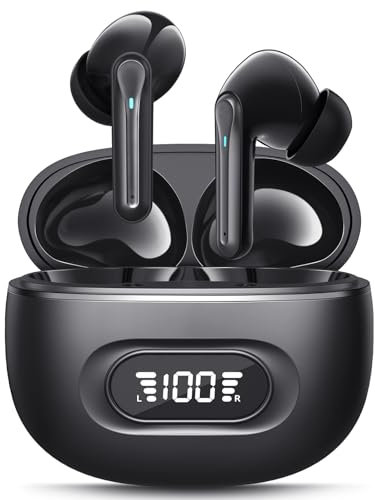 AsiceSound Wireless Earbuds, Immersive HiFi Stereo Bluetooth 5.3 Earphones, Deep Bass, 4 Mic ENC Noise Cancelling, 72h Playtime, IPX8 Resistance Earbuds, for iOS and Android
