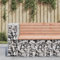 KLYEON Gartenbank aus Gabionen 92x71x65,5 cm Massivholz Douglasie,Stabile Gartenbank aus Douglasie mit GabionenSockel für drinnen und draußen Terrassen Sitzmöbel