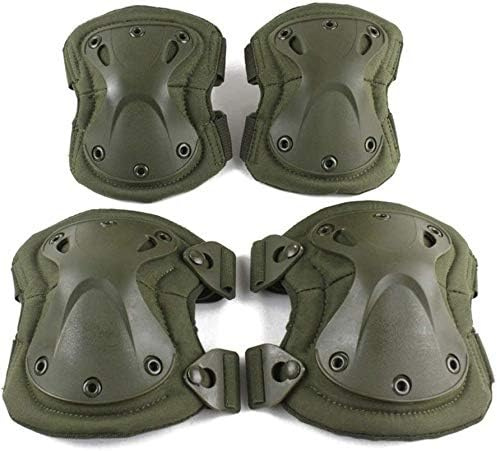 Set di ginocchiere e gomitiere tattiche militari per esterni, multi colore, di sicurezza, per caccia militare e sport estremi