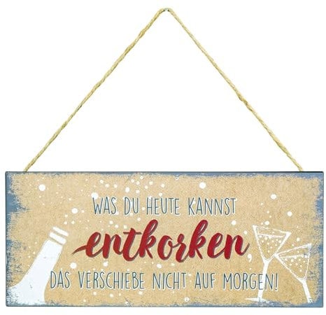 Metallschild L30cm was du Heute Kannst Spruch Lustig Wandbild Wanddeko Türschild Schild Metallbild