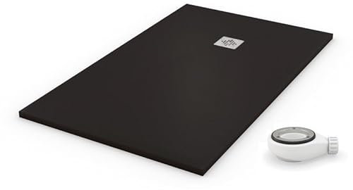 PLATO DE DUCHA NATURAL NEGRO - 90x90cm - resina con cargas minerales