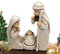 Iouyjiu Krippenfiguren, Krippenfiguren-Set aus Harz, Krippenfiguren zum Sammeln, dekorative Weihnachtsfiguren für drinnen und draußen, Feiertagsszene aus Harz, Dekoration
