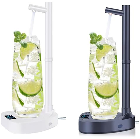 Dispensador de agua automático recargable con soporte, diseño de tubo de extensión