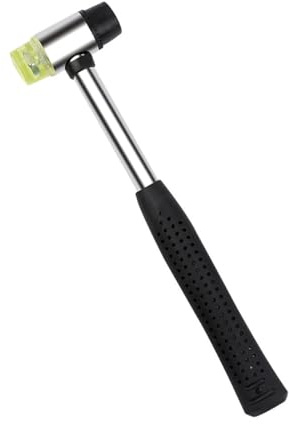 LONZIKP Gummihammer Doppelkopfhammer Klein Mini Camping Schonhammer Rückschlagfrei für Leder Holz Schmuck Kunststoff Handwerk (ø 20 mm)