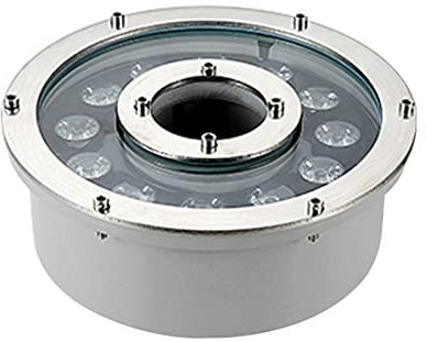 Unterwasser LED Ring Brunnen Licht für Garten Brunnen Pool Lila Tauchstrahler 12W Mittelloch IP68 12V/24V