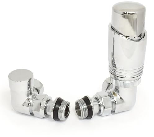 Thermostatic Radiator Valve Corner TRV – Zeta (Chrome)