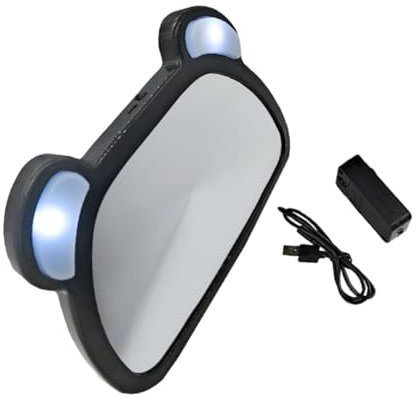 IMIKEYA Rückspiegel Auto Innenspiegel Verstellbar Beobachtungs Rücksitz Spiegel Led Beleuchtung