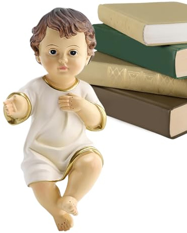 Sionhiuo Kleines Baby Jesus - Weihnachts Harz Krippen Ornamente,Miniaturfigur Deko Für Christliche Familien Kirche Religiöse Weihnachtsdekoration