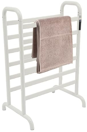 Zoobotanica Toallero eléctrico con patas, 60 x 43 x 90 cm, radiador de baño eléctrico con pantalla LED, diseño de dos filas, calentador de toallas, calentador de toallas, 180 W