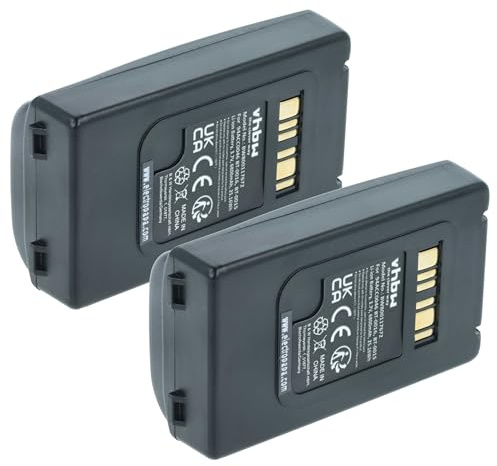 vhbw 2X Akku Ersatz für Datalogic BT-0015, BT-0016, 94ACC0046, 94ACC0048 für Barcodescanner POS (6800 mAh, 3,7 V, Li-Ion)