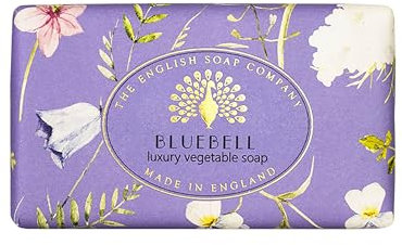 The English Soap Company Savon Emballé Vintage, Savon au Beurre de Karité Parfum Jacinthe des Bois, Hydratant pour le Corps, Parfum Jacinthe des Bois 190g