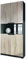 Vladon Büroschrank Logan V2, Made in Germany, Aktenschrank mit 5 Fächern und 4 Türen, Schwarz matt/Eiche sägerau (82 x 184 x 37 cm)