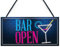 Red Ocean Bar Schild OPEN Neon Effekt Home Bar Pub Club Man Cave Fenster Plaque Display