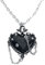 Alchemy Gothic Witches Heart Frauen Halskette silberfarben Hartzinn Gothic