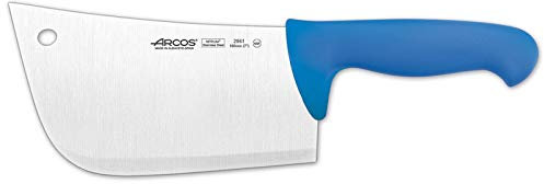 Arcos Serie 2900 - Cuchillo Hachuela - Hoja de Acero Inoxidable NITRUM de 190 mm - Mango inyectado en Polipropileno Color azul