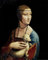 1art1 Leonardo Da Vinci Poster Dame Mit Dem Hermelin, ca. 1490 Kunstdruck Bild 50x40 cm